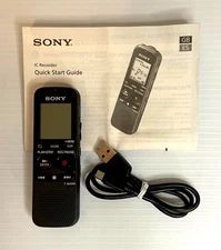 Sony Digital Voice Recorder ICD-PX333 w/ USB Cable, Manual & New Batteries WORKS