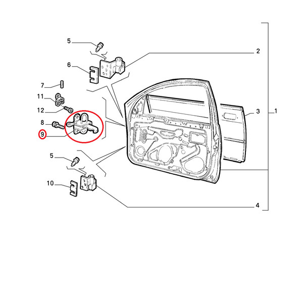 Originale SeitentüR-Verriegelungsstrebe Vorne Lancia Delta 46405096-image