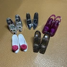 Vintage Barbie Shoes Lot – 5 Pairs Pink Silver Heels -Glitter - Shimmer