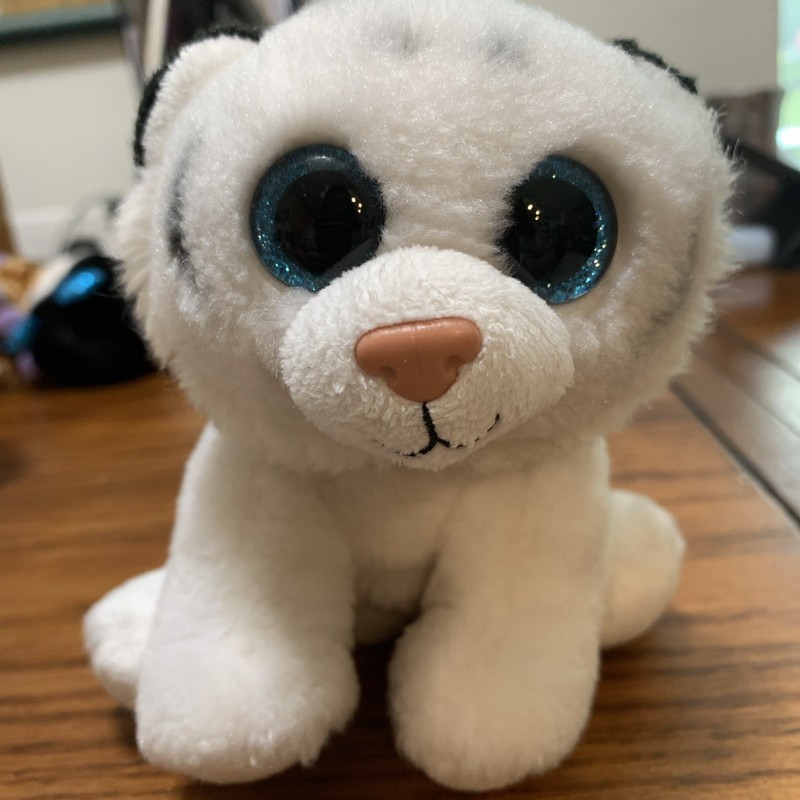 Ty Beanie Boo Tundra White Tiger Plush Stuffed Animal Medium