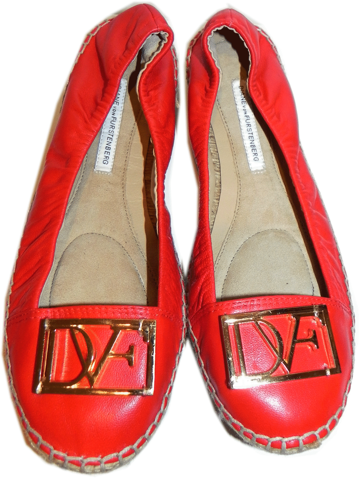Dvf Diane Von Furstenberg ROT Leder Ballet Pump Flat Ballerina Schuhe 7- 37 Dvf Diane Von Furstenberg ROT Leder Ballet Pump Flat Ballerina Schuhe 7- 37