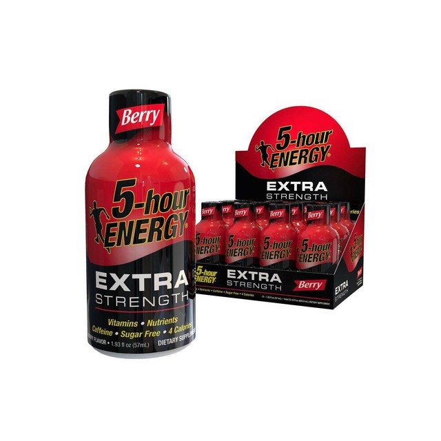 Living Essentials 5 Hour Energy Extra Strength Berry Flavor 12 Bottles