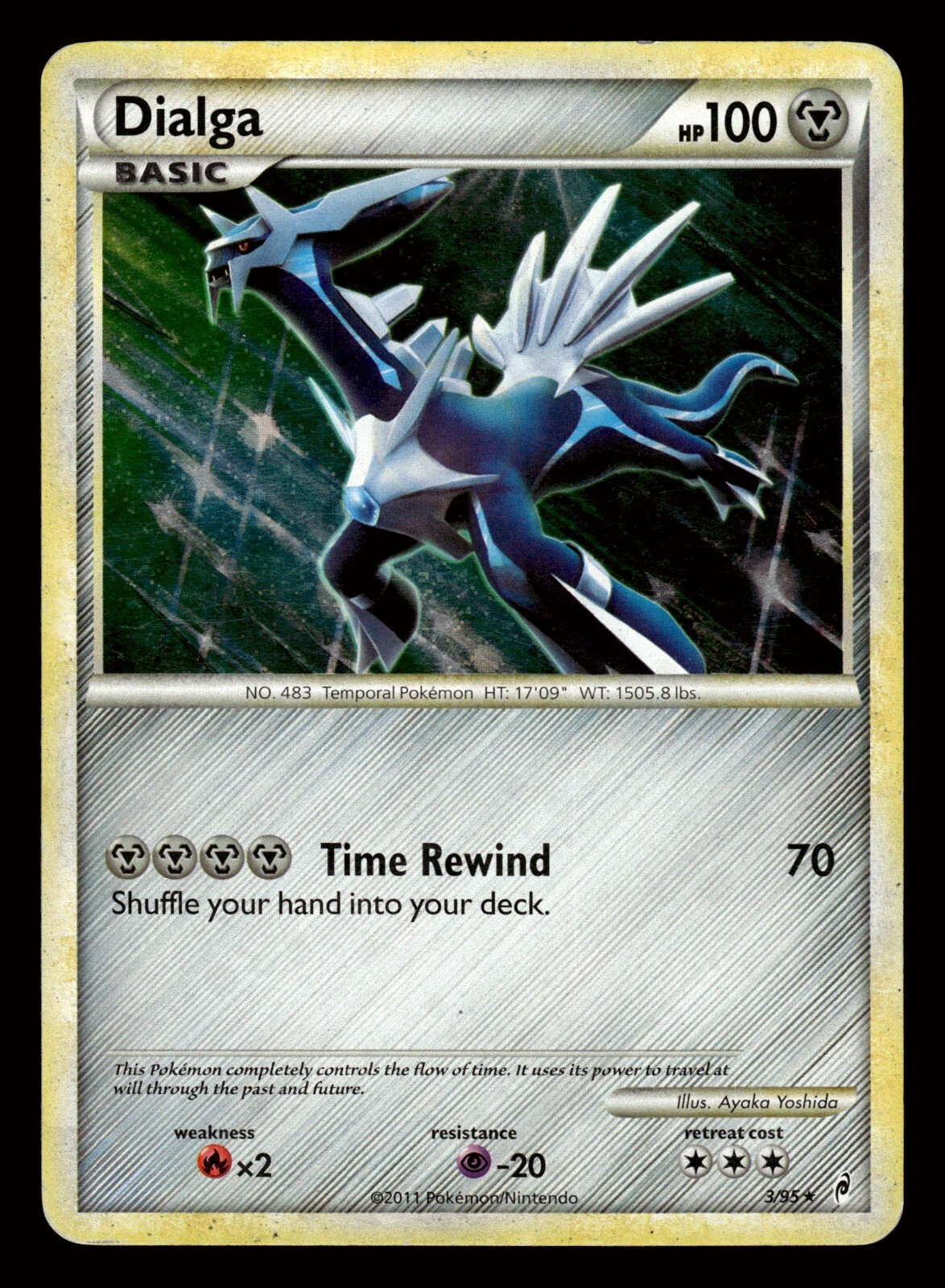 Pokemon Dialga 3/95 Holo Rare Call of Legends Card