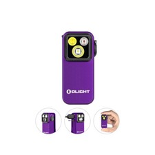 Olight Oclip Pro Clip on Flashlight Floodlight, Spotlight Red Light PURPLE