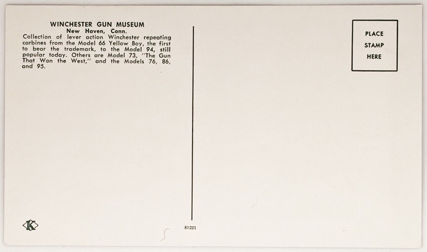 old Winchester Gun Museum postcard from NEW HAVEN !!!! | eBay