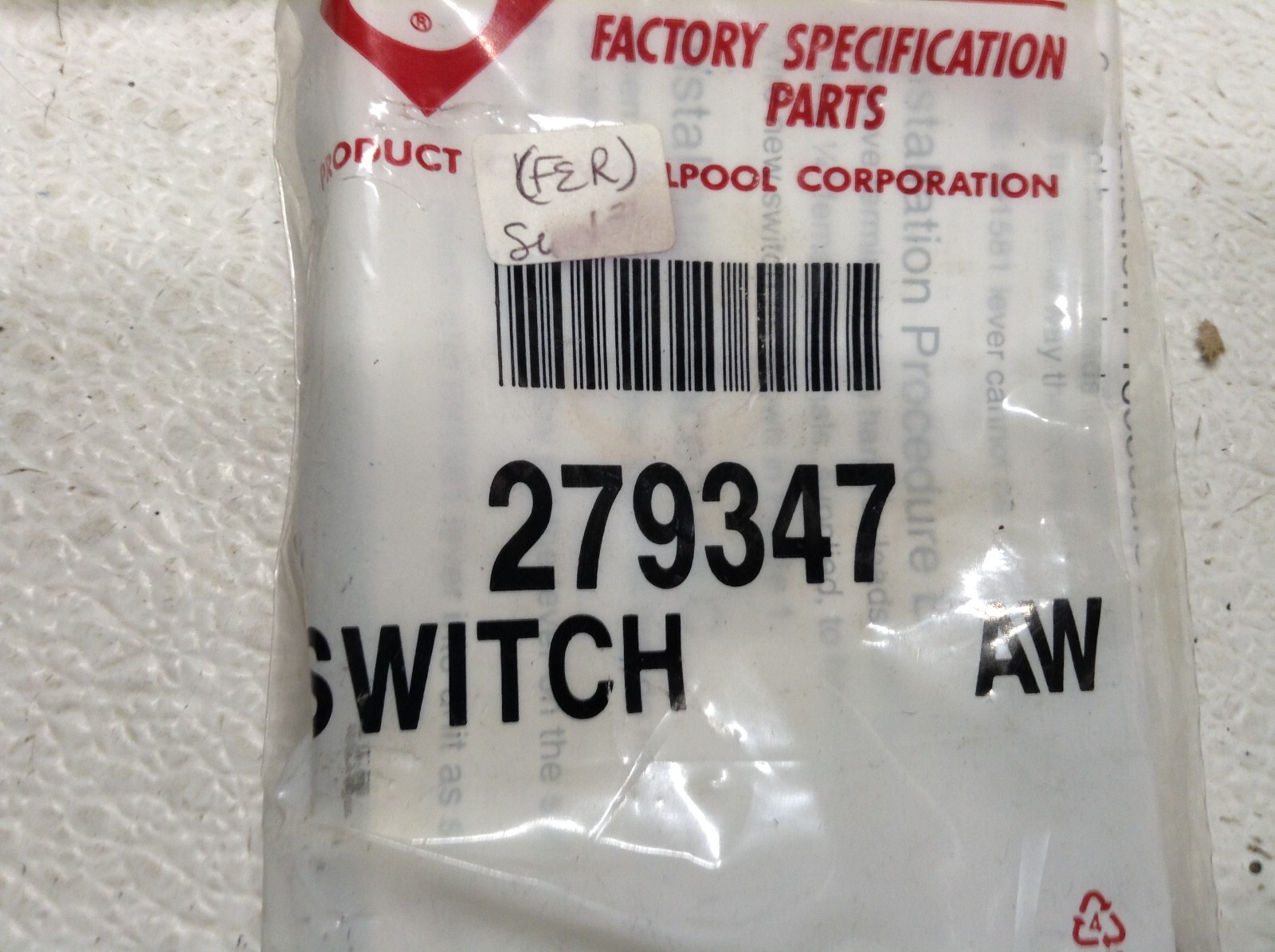 NEW OEM 279347 WHIRLPOOL KENMORE DRYER LID SWITCH | eBay