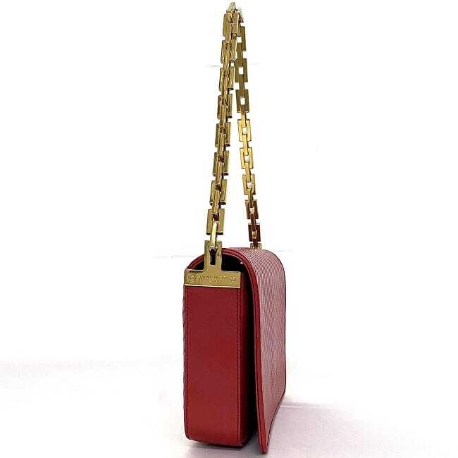 Saint Laurent Borsa Semi Spalla Rossa 314510 Buone Condizioni Borsa a Tracolla Catena