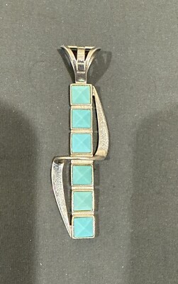 PREOWNED TURQUOISE STERLING SILVER NECKLACE CHARM