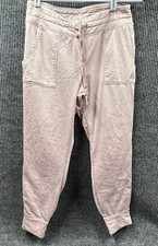 Reebok Athleisure Jogger Women 30x26 Activewear Fleece Lined Pants Drawstring