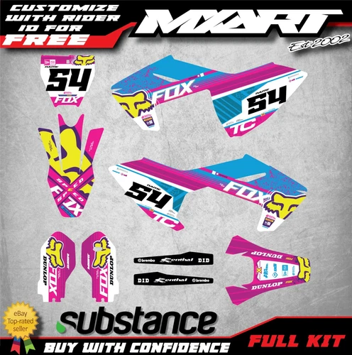 Full custom graphic kit fits Husqvarna TC 85 2018 2019 2020 2021 PEAK style