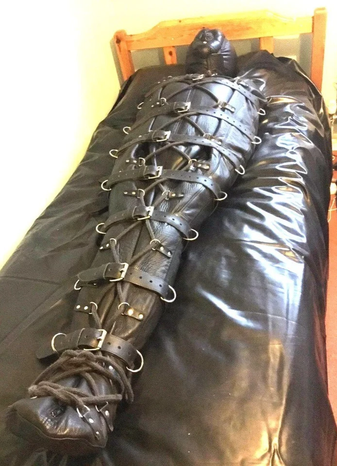 Saco de dormir de couro genuíno para mamãe bolsa de dormir corpo inteiro com cintos - Imagem 2 de 4