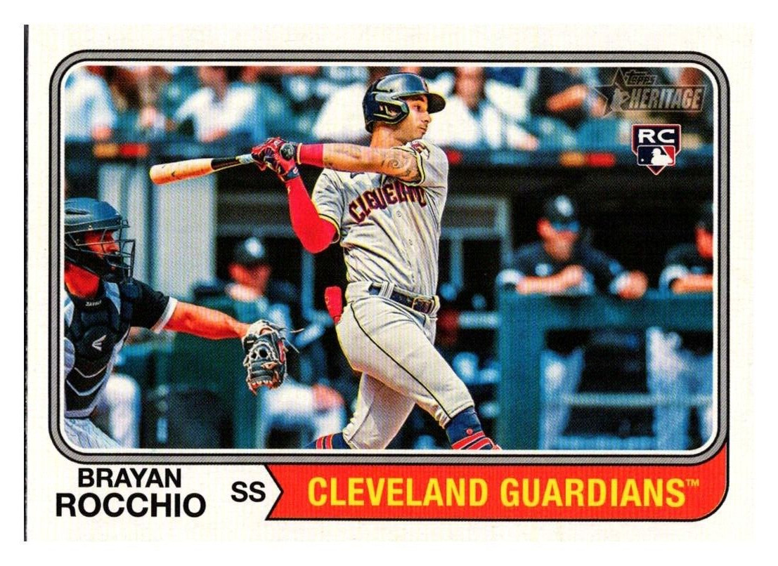 2023 Topps Heritage High Number #533 Brayan Rocchio RC Cleveland Guardians