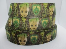 Baby Groot 1" Grosgrain Ribbon: Choose 5 or 10 Yards Guardians of the Galaxy