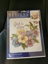 GOD IS LOVE Cross Stitch Kit Leisure Arts 1149-08 Praying Hands Collection NIP