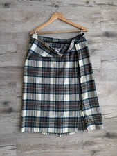 Kinloch Anderson 90s Checked Midi Skirt Vintage Kilt Tartan