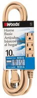 Woods 2865 10-foot Sjt 3-outlet Extension Cord Beige Woods 2865 10-foot Sjt 3-outlet Extension Cord Beige