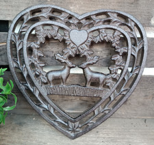 ❤️Herz Topfuntersetzer Pfannenuntersetzer Hirsch  Gusseisen Antiklook Clayre&Eef