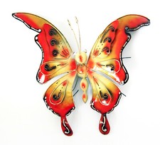 Large BRIGHT BUTTERFLY Metal wall art, wall sculpture 20" or 10" wingspan new