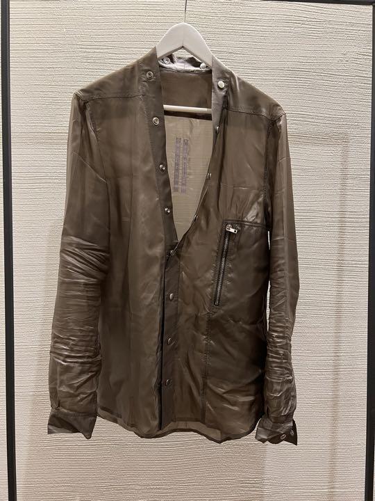 Rick Owens auth Larry Shirt men RU21S6287-J Cupro Dust from Rick Owens auth Larry Shirt men RU21S6287-J Cupro Dust from