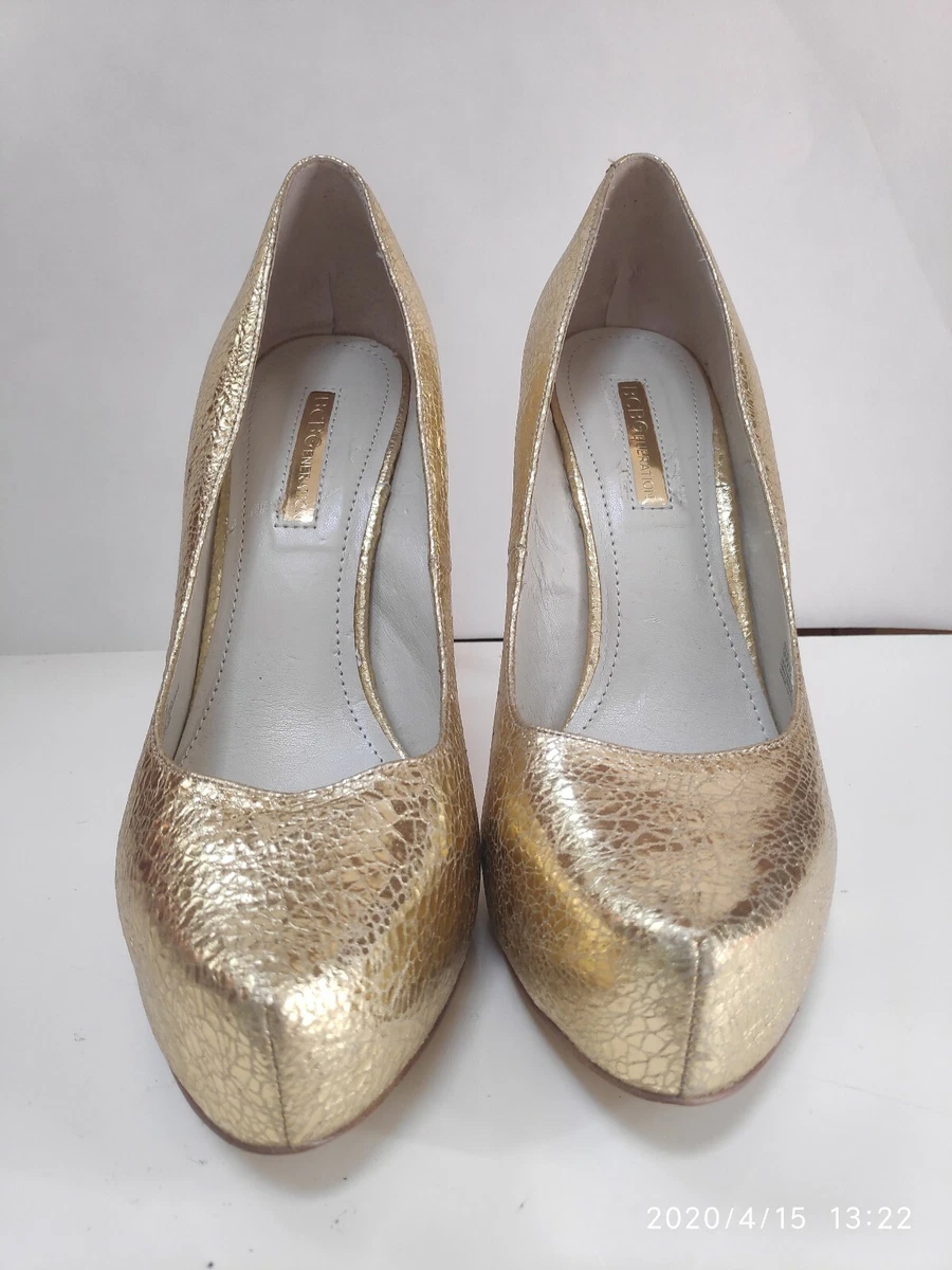 Bcbg Generation Parade Heels Size 9 W Gold Glitter
