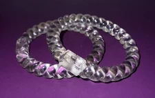 Set Of Two Vintage 4” Acrylic Art Deco Twist Curtain Tie Backs