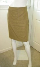 VTG NWT RALPH LAUREN 100 Linen Skirt Tweed Brown Green Label Collection 8 159