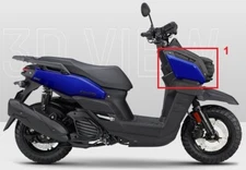 Genuine Front Side Covers for Yamaha Zuma 125 2022-2025 - Blue