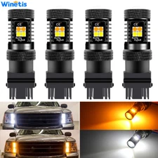 4Pcs For 2000-2014 GMC Sierra 1500 Dual-Color Switchback LED Turn Signal Lights