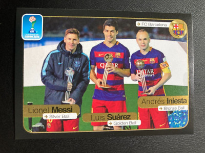 2016-17 Panini Fifa 365 Stickers The Golden World of Football 646 Lionel Messi +