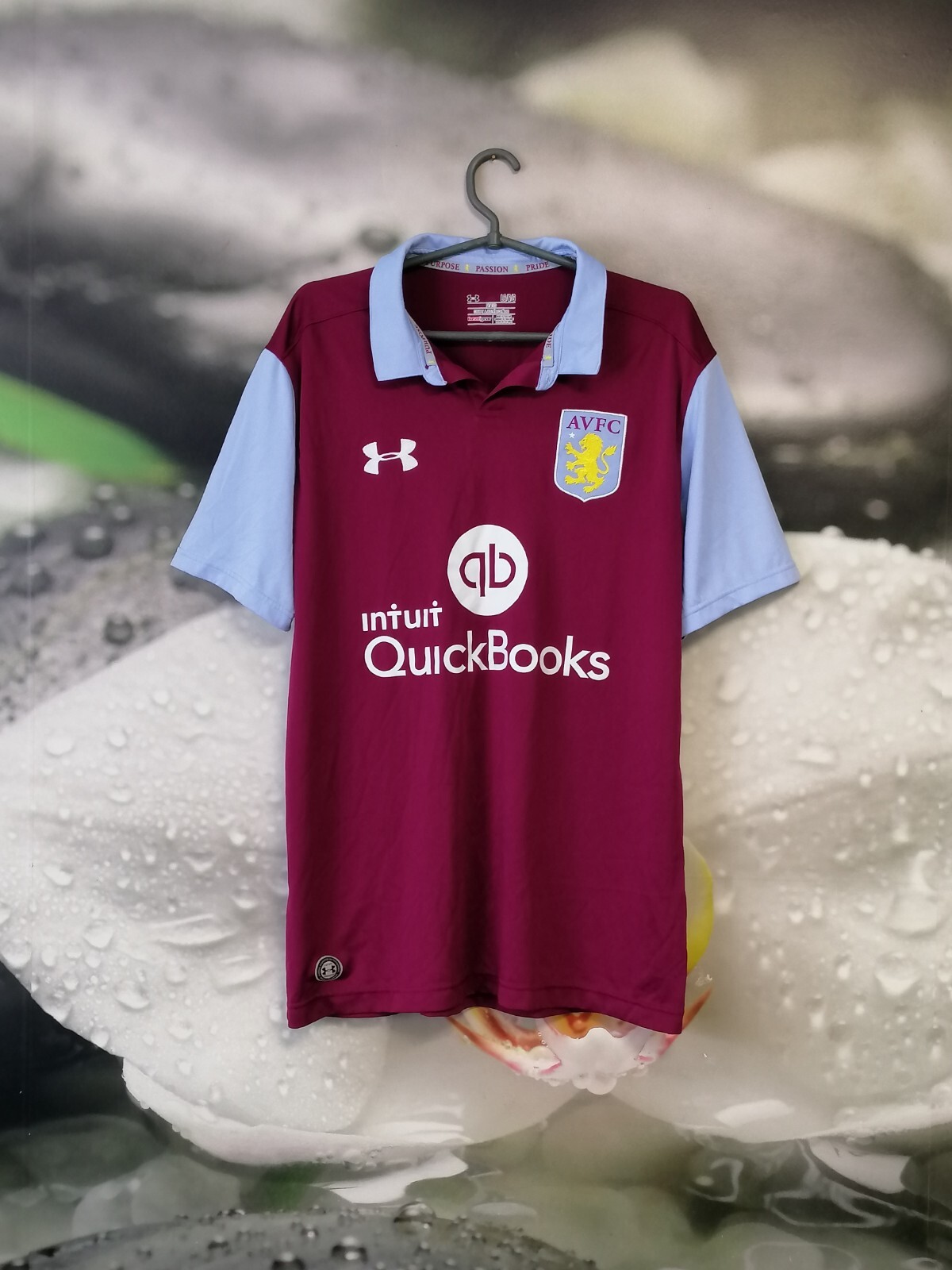 comienzo Servicio Comenzar Aston Villa 2016 - 2017 home football shirt jersey camiseta Under Armour  size L | eBay