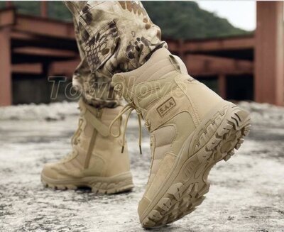 Swat Men's Military Boots Lace up Outdoor Desert Sand Boots Combat