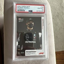 2020 Topps Now Formula 1 F1 #19 George Russell Rookie Card PSA 10