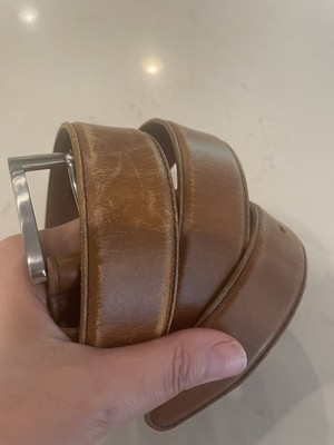 Allen Edmonds Dress Belt Mens 38 Tan Brown Leather  display picture 3