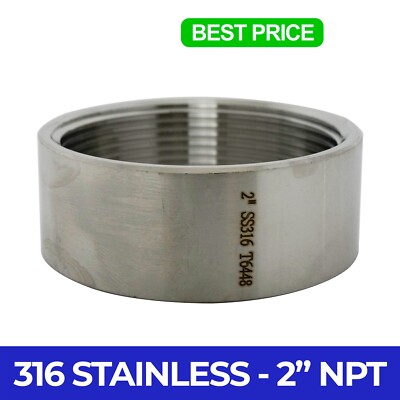 3/4 NPT 316 Stainless Steel Half Coupling - Weld On Pipe Fitting For Industrial Use