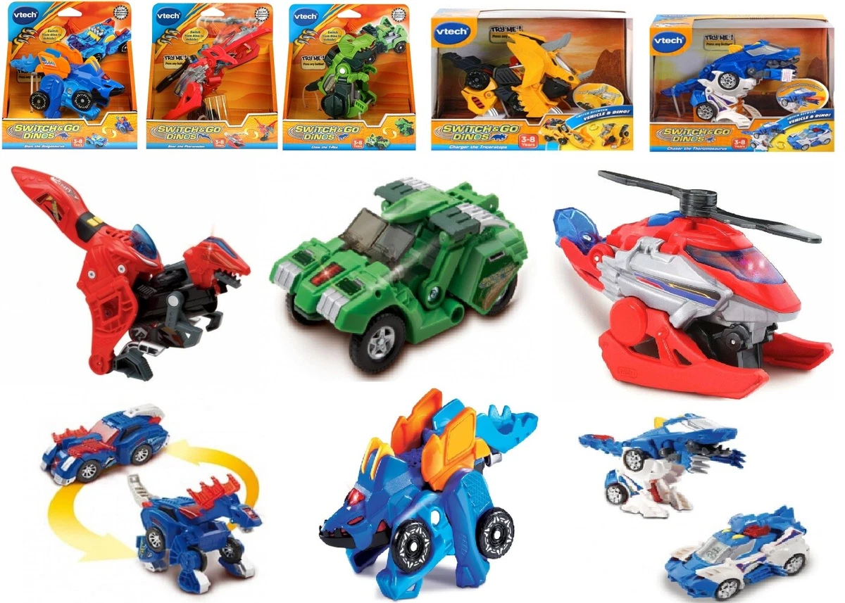 Vtech Switch and Go Dinos Ages 3+ Toy Car Dinosaur Plane Car Buggy Race  Dino Fun