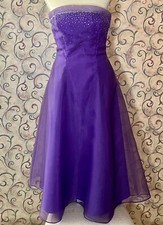 Prom Gown Gorgeous Elegant  Fit  Flare  Style Sheer Mesh Violet Size 7/8 P 