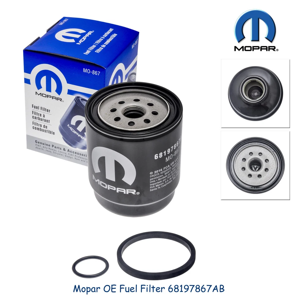 RAM 2500 3500 4500 5500 2013-2018 KIT DE FILTRO DE COMBUSTIBLE DIÉSEL 6,7 L MOPAR GENUINO Foto 4 de 4