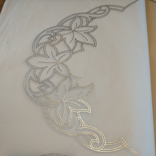 Vintage Deighton's 'Silver-Tex' Embroidery Transfer: OVAL Dressing Table Set - Picture 2 of 3