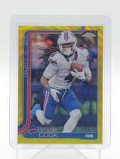 JAMES COOK 2025 TOPPS CHROME YELLOW WAVE REFRACTOR /275 #35 BILLS FOOTBALL Q6383