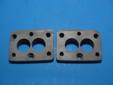 (2) Rare Vintage 2 Barrel Offenhauser Carburetor Spacer Wedge Plates.