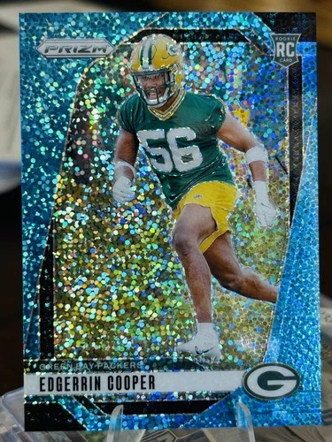 2024 Panini Prizm Rookies Edgerrin Cooper #331 Blue Sparkle Prizm /96 (RC)