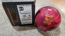 Hammer 3D Offset Assault Bowling Ball 1st Quality 16 Pounds 3-4" Pin