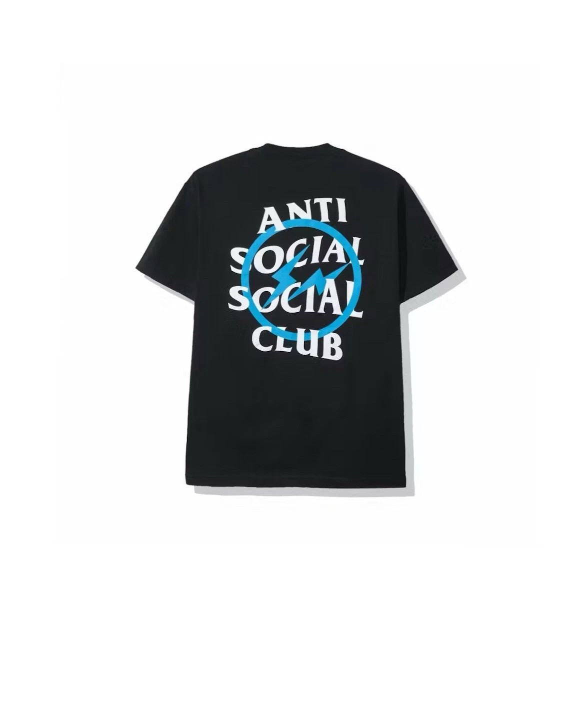Anti Social Social Club x Fragment Blue Bolt T-Shirt Black Tee Reprint NEW HOT