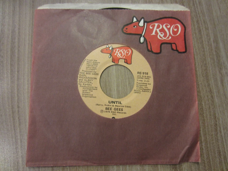 THE BEE GEES 7'' original canadian RSO 45rpm TRAGEDY / UNTIL vinyl NM - Image 2 of 2