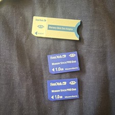 SanDisk Memory Stick Duo Adaptor  2X 1GB Memory Stick Pro Duo MagicGate Card
