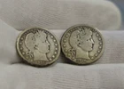 1916, 1916 D US Barber Silver Quarters 25c Ave Circ