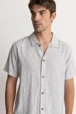 Rhythm Mens Woven Gleam Short Sleeve Button Shirt XXL