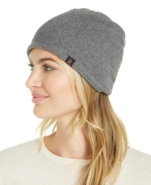 Cuddl Duds Women's Gray Fleece Infrared Lined Beanie One Size NWT