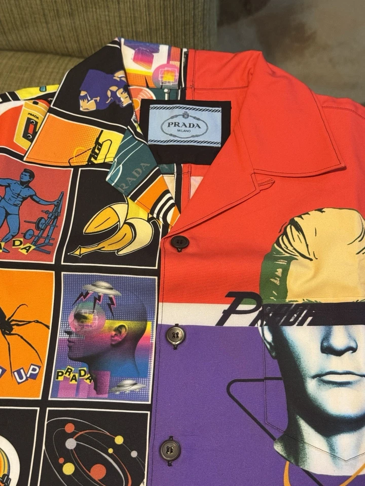 Prada Double Match Bowling Shirt - Image 3 of 4