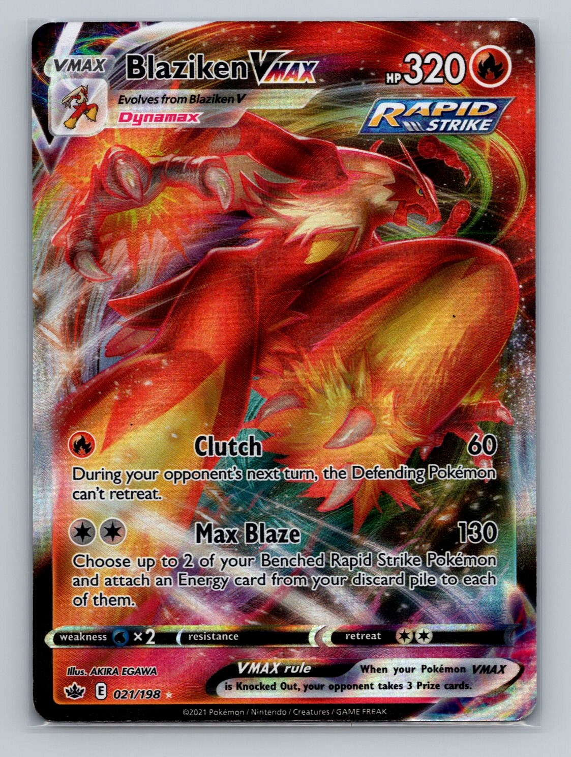 Pokemon SWSH06: Chilling Reign #021/198 Blaziken VMAX